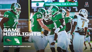 Game Highlights North Texas 45 UAB 42 November 25 2023 [upl. by Laram]