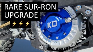 RARE Surron KO Motor and Controller Upgrade  First Ride [upl. by Nauquf]