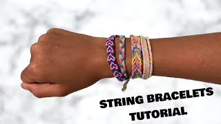 Easy String Bracelet Tutorial [upl. by Introk]