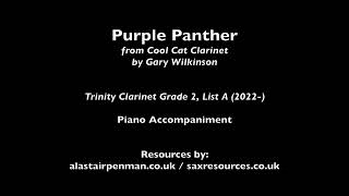 Purple Panther by Gary Wilkinson Piano accompaniment Trinity Clarinet Grade 2 [upl. by Efrem]