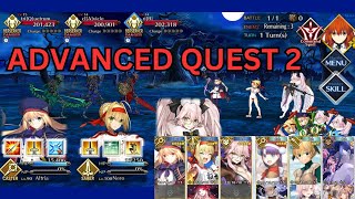 FGO  Advanced Quest 2 bones upon bones Nero 1T [upl. by Lede]