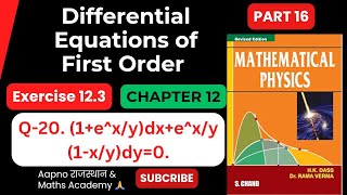 🎯 Exercise 123  Homogeneous Differential Equations  CHAPTER 12  MATHEMATICAL PHYSICS SERIES 2 [upl. by Goerke274]