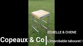 Une échelle et du chêne  LIMPROBABLE TABOURET en  de 5 minutes [upl. by Schuler281]