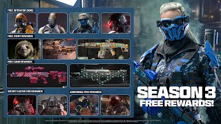 150 FREE MW3 SEASON 3 REWARDS FREE Operators Bundles Camos amp MORE  Modern Warfare 3 [upl. by Aizti]