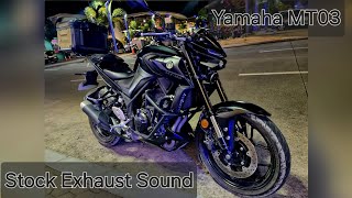 Yamaha MT03 2022 Stock Exhaust Sound [upl. by Namara]