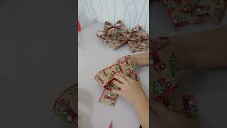 How to make Christmas tree bows [upl. by Drofniw]