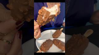 SALT CARAMEL ICE CREAM shorts asmr mukbang satisfying chocolate food [upl. by Ymmij]