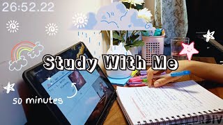 Study With Me  Rain Sound  50 Minutes  NEET PG 2025 Preparation  No Break Study Session [upl. by Ruff]