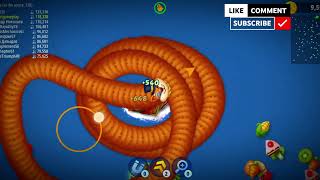 worms zone io game play  100000 longest  new achievement  wormszoneio game play [upl. by Adnuhser657]