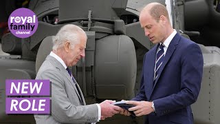 King Charles Hands Over ColonelinChief of the Army Air Corps Role to Prince William [upl. by Anisah767]