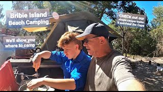 Bribie Island Beach  Camping Camper trailer that survived Cape York  Part 1  Prado150 [upl. by Hsekin]