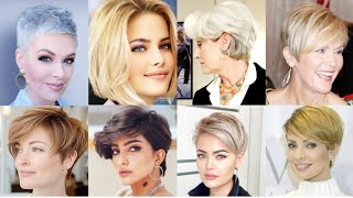 COUPES DE CHEVEUX POUR FEMMES 2024 DE 4060 ANS  COUPES CHEVEUX 2024 COURTS [upl. by Haidebez]