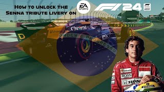 How to Unlock the Ayrton Senna Tribute McLaren Livery on F1 24 [upl. by Gibson]