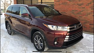 2019 Toyota Highlander XLE  review of features and full walk around [upl. by Dorisa]