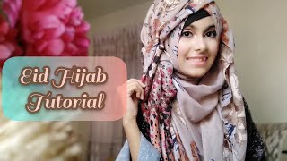 Eid Special Hijab Tutorial  Noshin Nower ❤ [upl. by Ellette255]