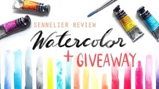 Review Sennelier Watercolor รีวิวสีน้ำเซเนลิเย่  แจกของจ้า by Freyaart [upl. by Denn]