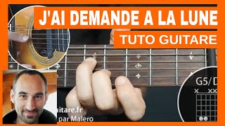 Jai demandé à la Lune Indochine  Tuto guitare complet  accords et tablature [upl. by Araek]