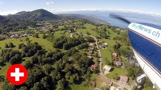 Scenic Flight Across Switzerland  in a Cessna 172XP [upl. by Eirameinna]