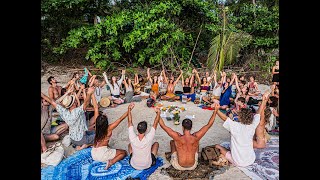 Sunday Singing Circle Zen Beach Koh Phangan Thailand 070724 [upl. by Anihc564]