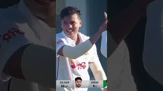 Salman Ali Agha vs Taskin Ahmed PAKvBAN TestOnHai SportsCentral Shorts PCB M8A1K [upl. by Uamak]