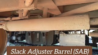 Slack Adjuster Barrel SAB used in conventional goods train indianrailway trainparting [upl. by Giarg]