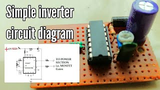 simple inverter circuit diagram 12v to 220v  inverter using cd4047 [upl. by Akkim451]