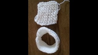 Col sjaal breiring ewrap 2 manieren aan elkaar infinity scarf loom [upl. by Coretta892]