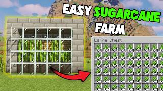 EASY Sugar Cane Farm Minecraft BedrockJava 121 [upl. by Adnelg]