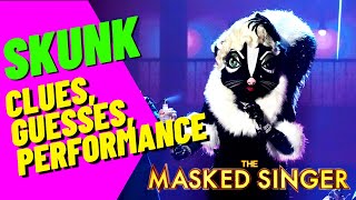 Skunk Performance Clues and Guesses  Masked Singer [upl. by Emalia]