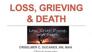 FUNDA LECTURE Loss Grieving amp Death Part 1 of 2 [upl. by Atineb]