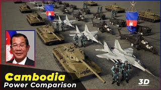 Cambodia Power Comparison 202324  Army GDP  Defense All Comparison [upl. by Ahsino]