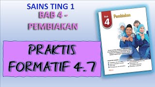 SAINS TING 1  BAB 4 25  PRAKTIS FORMATIF 47 [upl. by Naharba346]