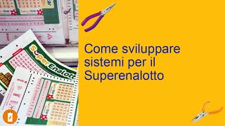 Come sviluppare sistemi per il Superenalotto [upl. by Yelhs]