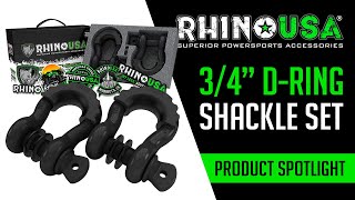 Rhino USA  34quot DRing Shackle Set  Product Spotlight [upl. by Laresa]