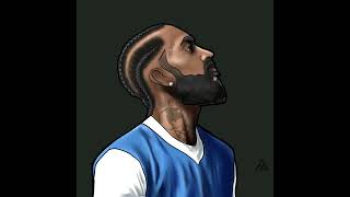 Nipsey Hussle Dedication Piano Cover and Time Lapse Procreate Art [upl. by Aikel]