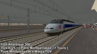 CABRIDE TGV ATLANTIQUE PARIS MONTPARNASSE  MASSY TGV ORTS [upl. by Cash344]