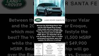 2024 Range Rover Velar vs 2024 Range Rover Evoque Comparison  Land Rover Santa Fe shorts [upl. by Nnaaras]