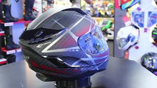 LS2 FF327 Challenger C Konic Carbon Helmet Red [upl. by Olinad]