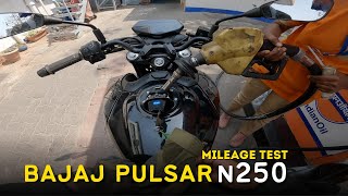 2024 Bajaj Pulsar N250 Mileage Test  Kitna Deti Hai [upl. by Yarod]