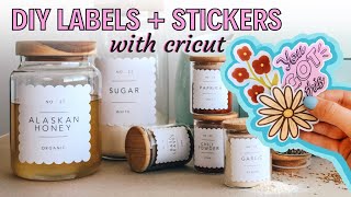 Beginners How To Make Labels  DIY Waterproof Stickers With Cricut Organizing Spice Rack Ideas [upl. by Faden495]