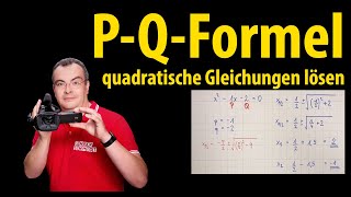 PQFormel  quadratische Gleichungen lösen  Lehrerschmidt [upl. by Annaer]