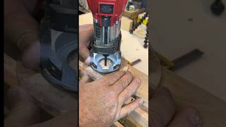 Simple hinge installation woodworking router asmrvideo [upl. by Elrem440]