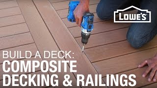 How To Build a Deck  Composite Decking amp Railings 3 of 5 [upl. by Carmen]