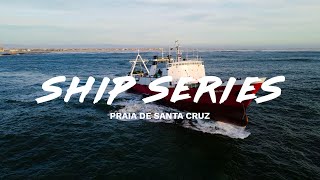 Saída do Navio Praia de Santa Cruz de Aveiro Portugal  4K Drone Aerial Footage [upl. by Vtarj]