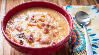 Pressure Cooker Ham and Yellow Split Pea Soup  Time Lapse [upl. by Anawt629]