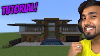 Minecraft How To Build A Modern Mansion House Tutorial [upl. by Shue571]