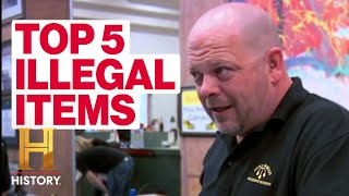 Pawn Stars 5 SUPER RARE ILLEGAL ITEMS [upl. by Kostman]