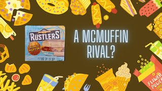 Rustlers All Day Breakfast Sausage Muffin Review £165 [upl. by Rizas336]