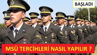 MSÜ 2022 TERCİHLERİ NASIL YAPILIR MSÜ TERCİHLERİ BAŞLADI GÖRÜNTÜLÜ ANLATIM [upl. by Norrab654]