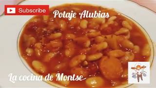 RECETA DE POTAJE DE ALUBIAS BLANCAS  CHICHAROS JUDIAS CON VERDURAS FACIL RAPIDA y ECONOMICA [upl. by Gerrie]